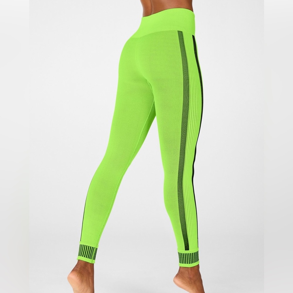 Fabletics - Women’s (L) NWOT Ultra High-Waisted Green Colorblock Leggings Pants